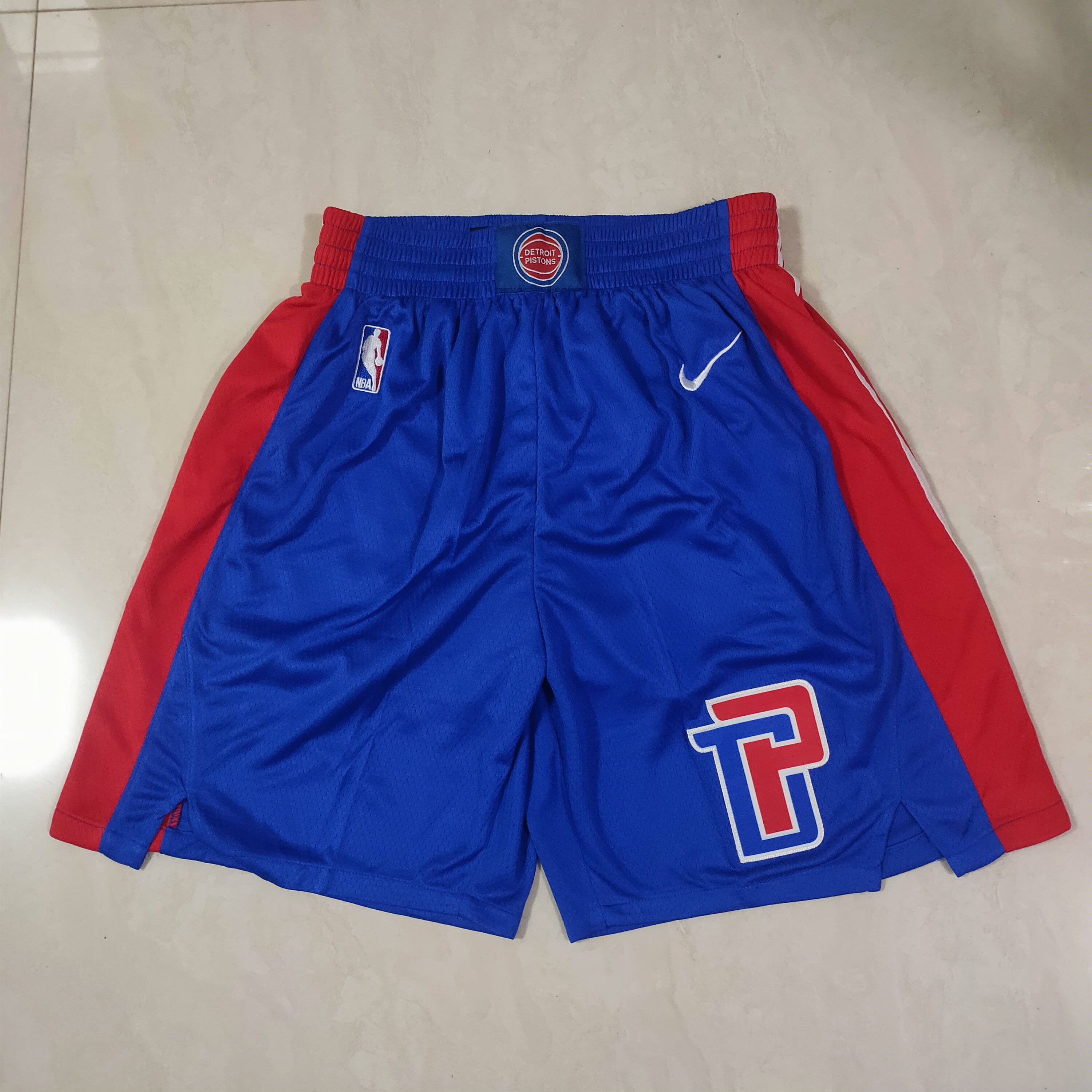 Men NBA Detroit Pistons Blue Shorts 0416->detroit pistons->NBA Jersey